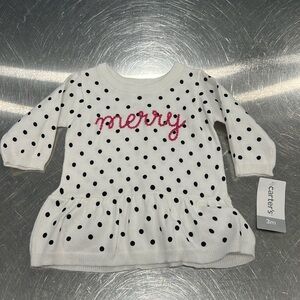 NWT Carters Infant Holiday Sweater/Dress